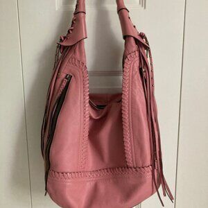 orYANY “Michelle” Soft Napa Pebbled Leather Shoulder Bag "Rosa" Color EUC
